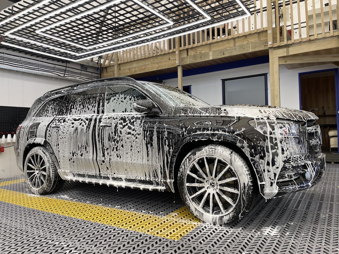 Car being washed